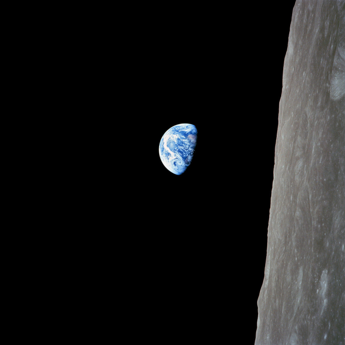 "Earthrise" from Apollo 8