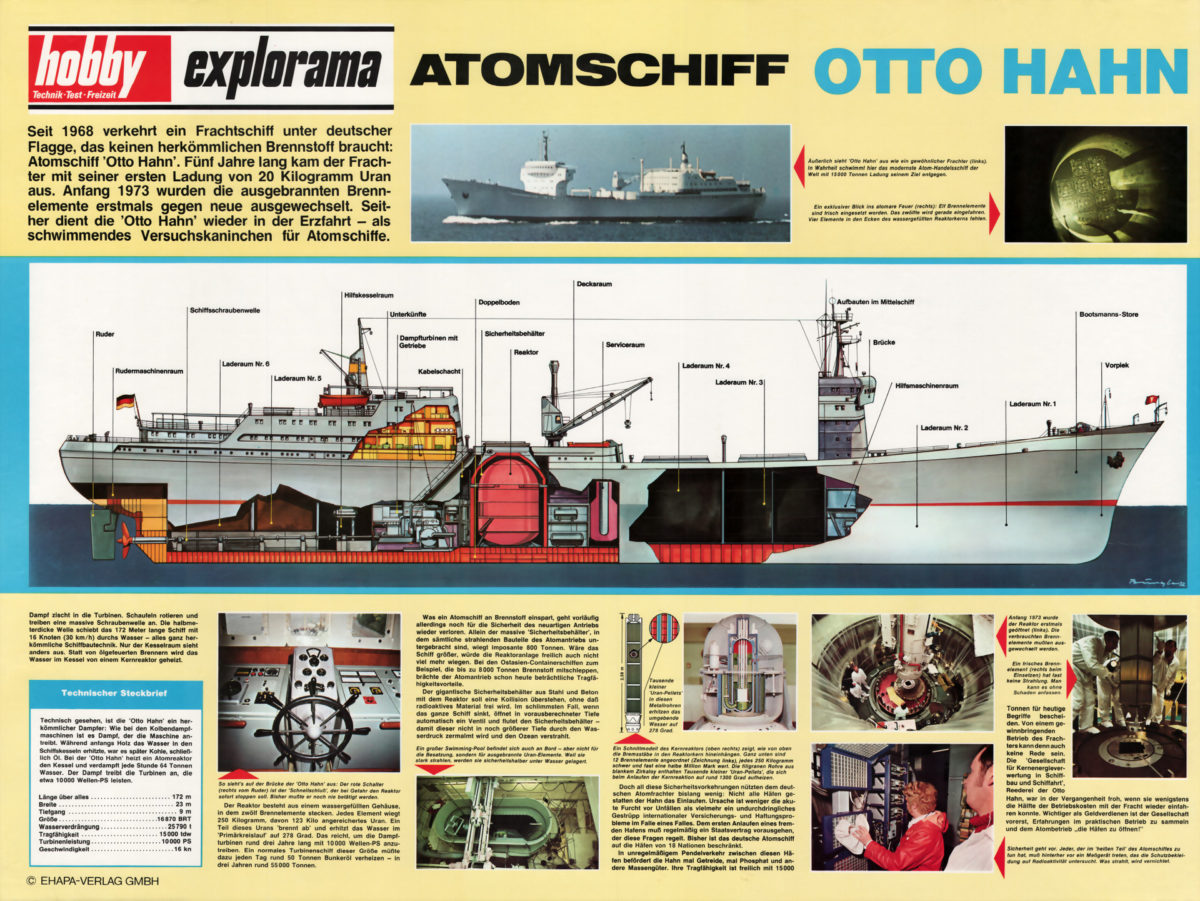 Poster of the German nuclear merchant ship Otto Hahn